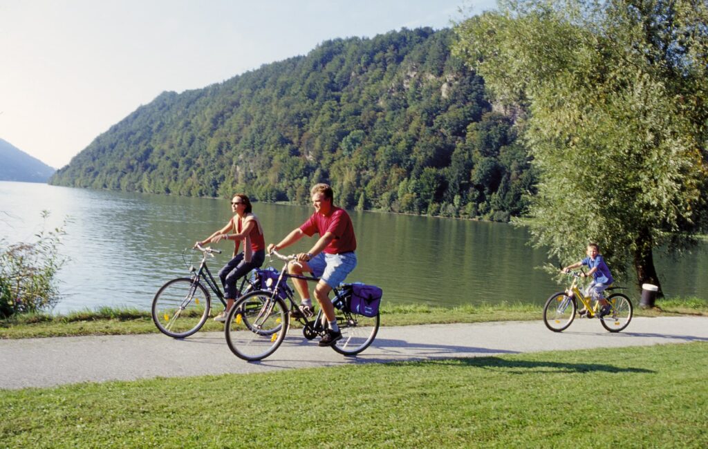 Radreise Österreich Donauradweg - Radfahrer Schlögen