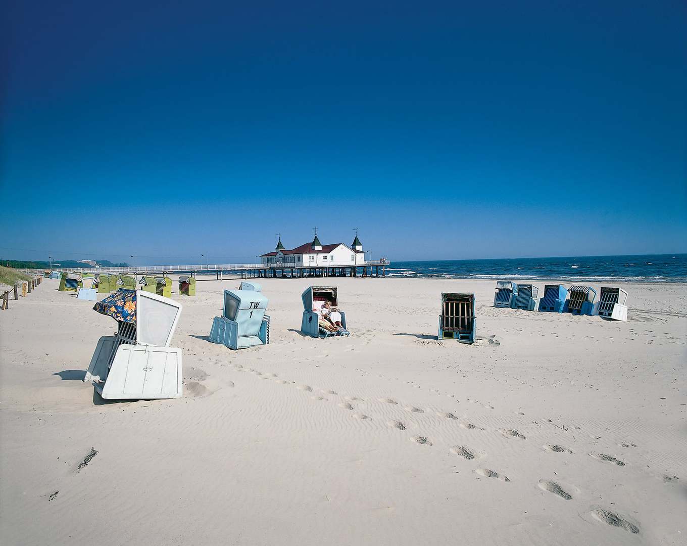 Radreise Deutschland Rügen Usedom - Strand bei Ahlbeck Usedom