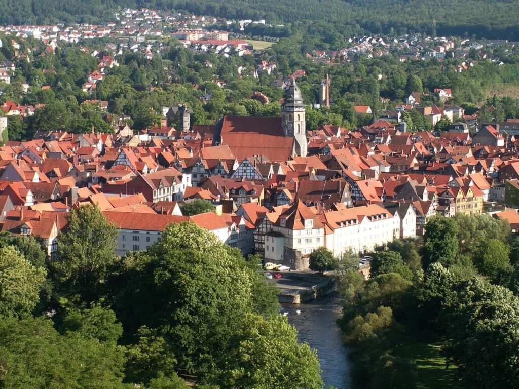 Radreise Deutschland Werra Fulda - Blick auf Hann. Münden