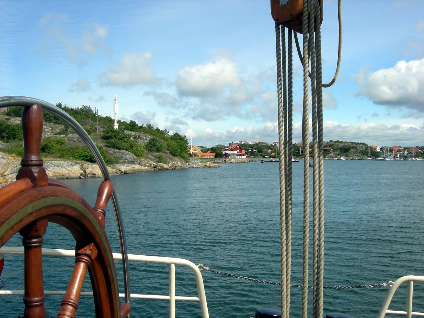 Rad und Schiff Dänemark Öresund Kopenhagen - Steuerrad