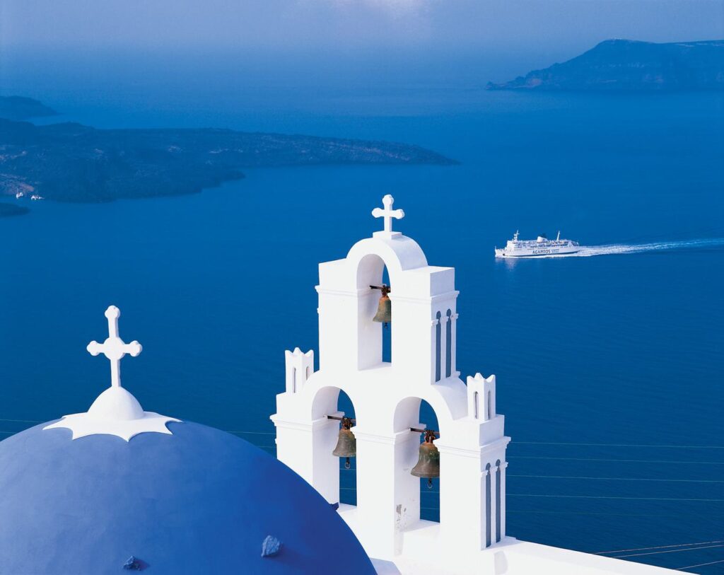 Radreise Griechenland Kykladen - Kirche auf Santorini