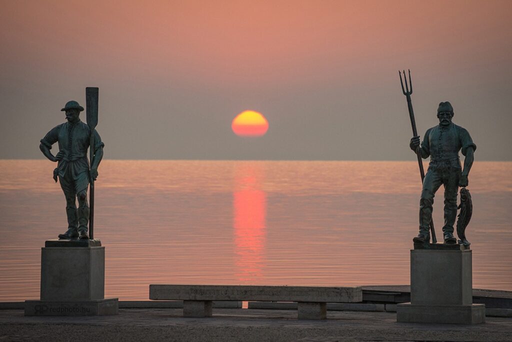 Radreise Ungarn Plattensee - Sonnenuntergang am Plattensee