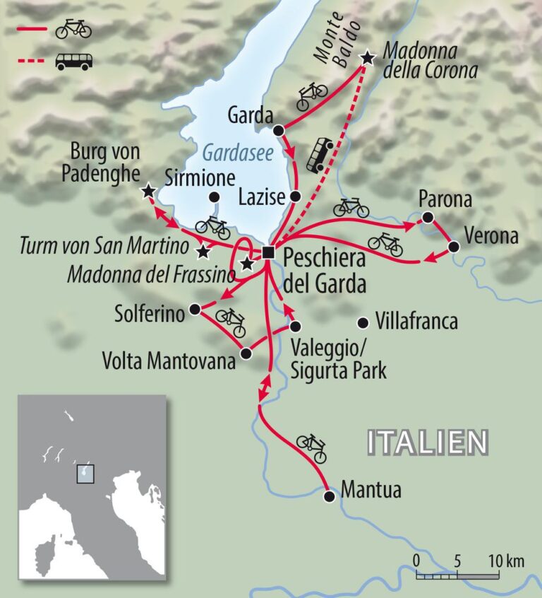Radreise südlicher Gardasee Lago del Garda ein Traum