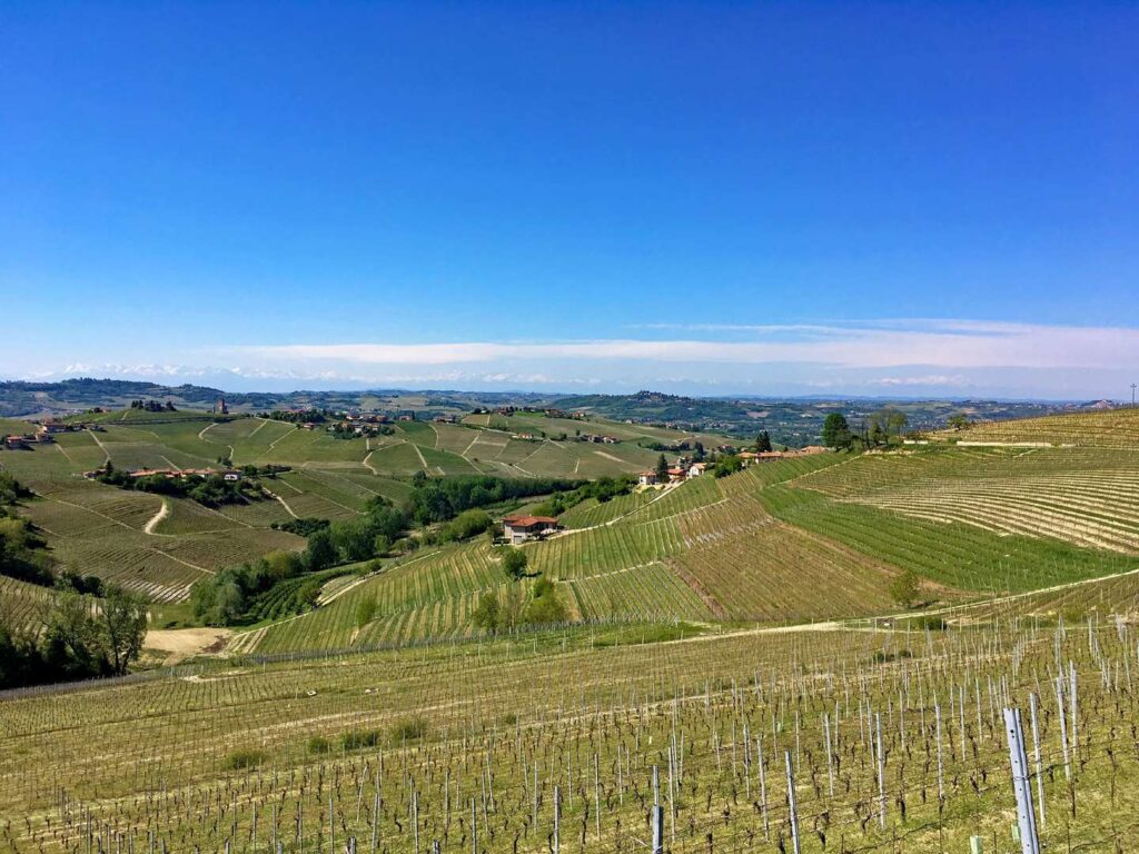 Radreise Italien Piemont Rundreise Weinberge Aussicht