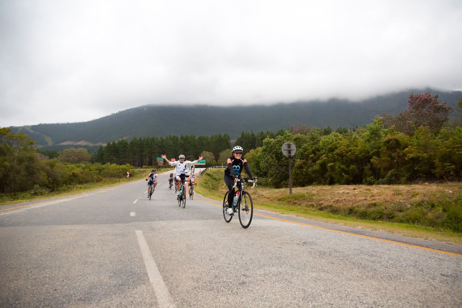 Rennrad Trainingslager Südafrika - eine gutgelaunte Radgruppe