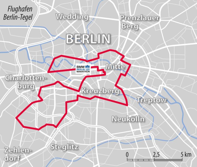Berlin Marathon Laufstrecke Startplatz
