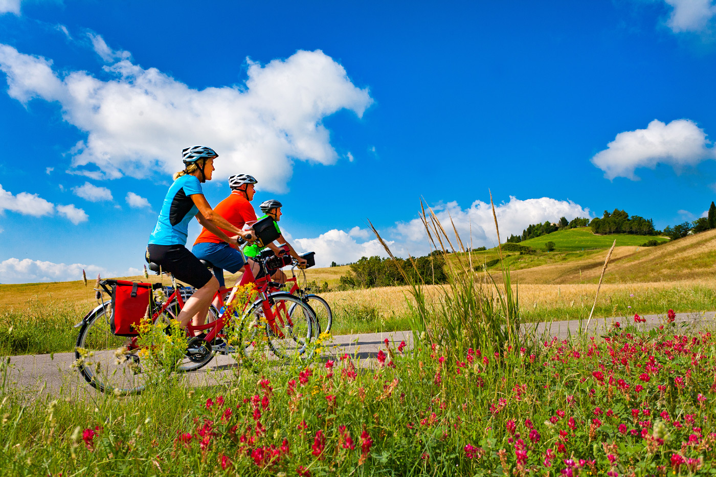 Radfahren Umbrien Sternfahrt mit Standorthotel - Radfahrer