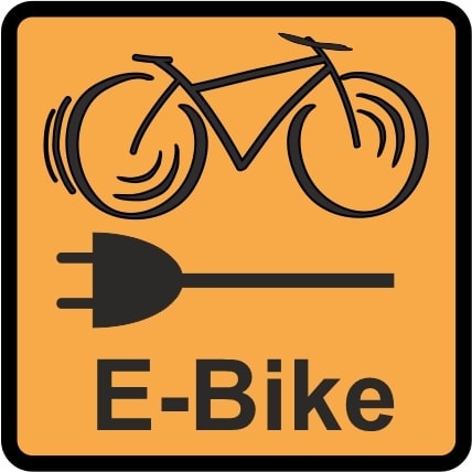 Symbol für E-Bike-Reisen bei Launer-Reisen - Diese Radreise kann auch mit einem E-Bike bzw. Pedelec gefahren werden.