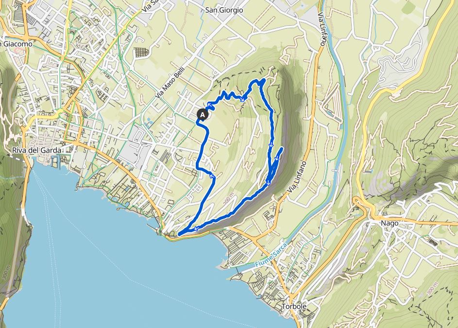 Radreise Italien Gardasee - hier Wanderung in Riva um den Monte Brione