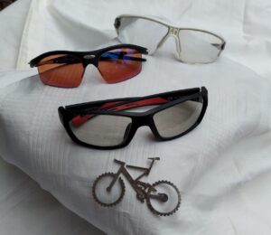 Verschiedene Fahrradbrillen