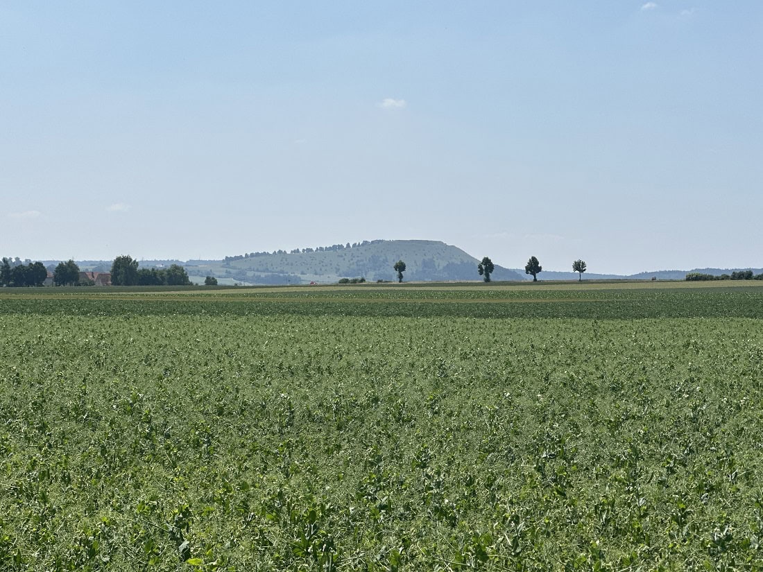 Radtour Ostalbkreis und Ries - Blick auf den Ipf ist fast immer gegeben.